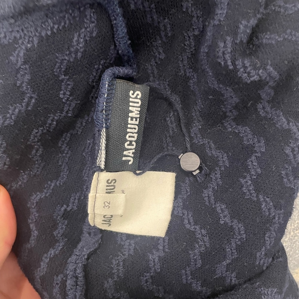 Jacquemus Navy Textured Backless Dress - Picture 7 of 9